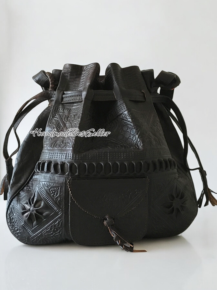 tooled leather bag