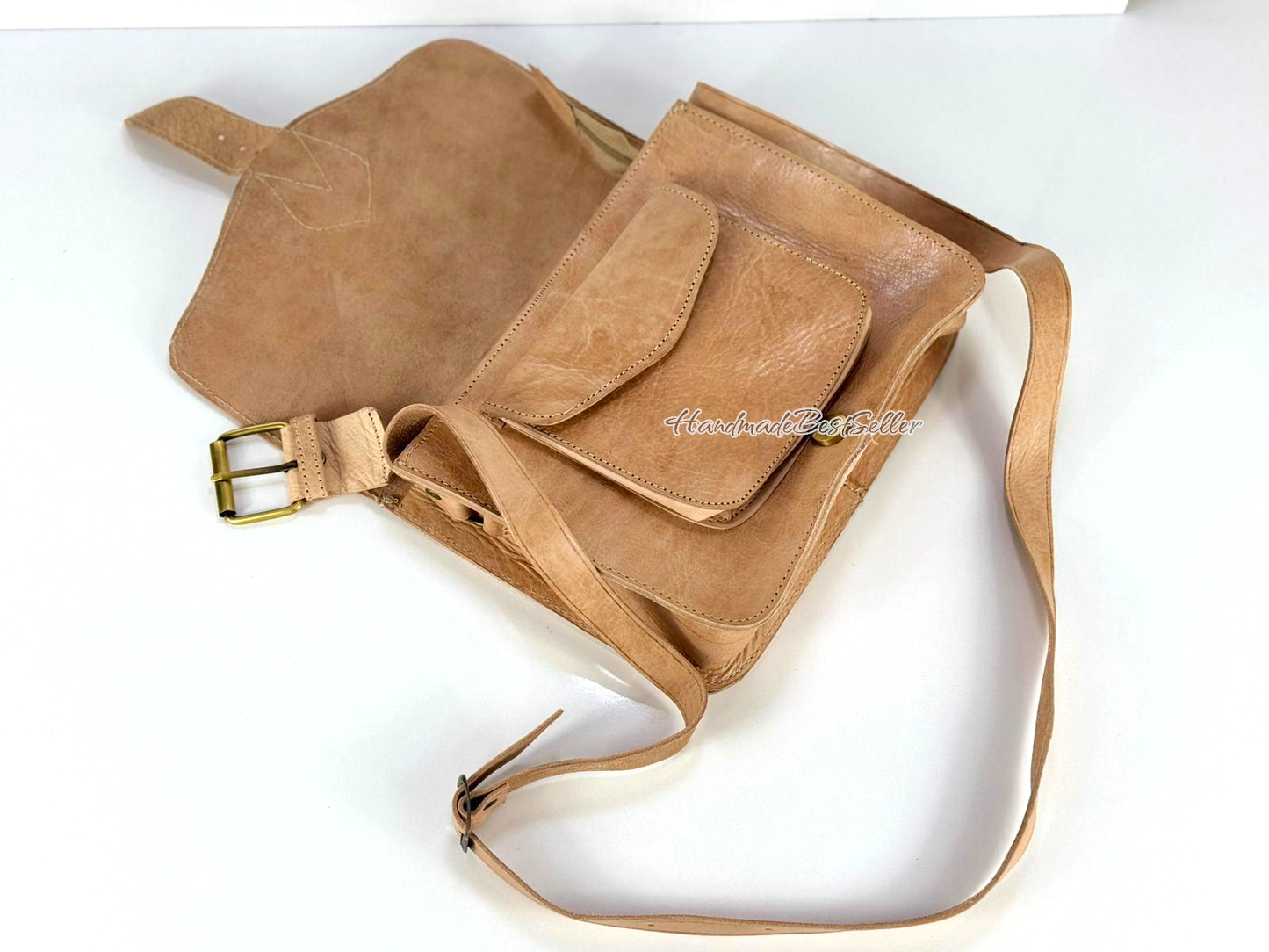leather buckle bag