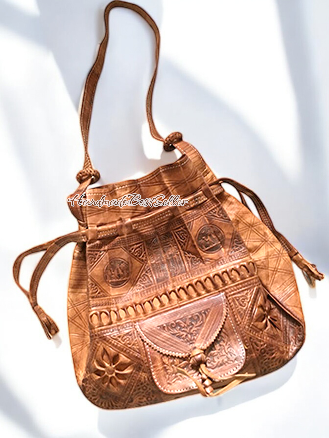 tooled leather bag