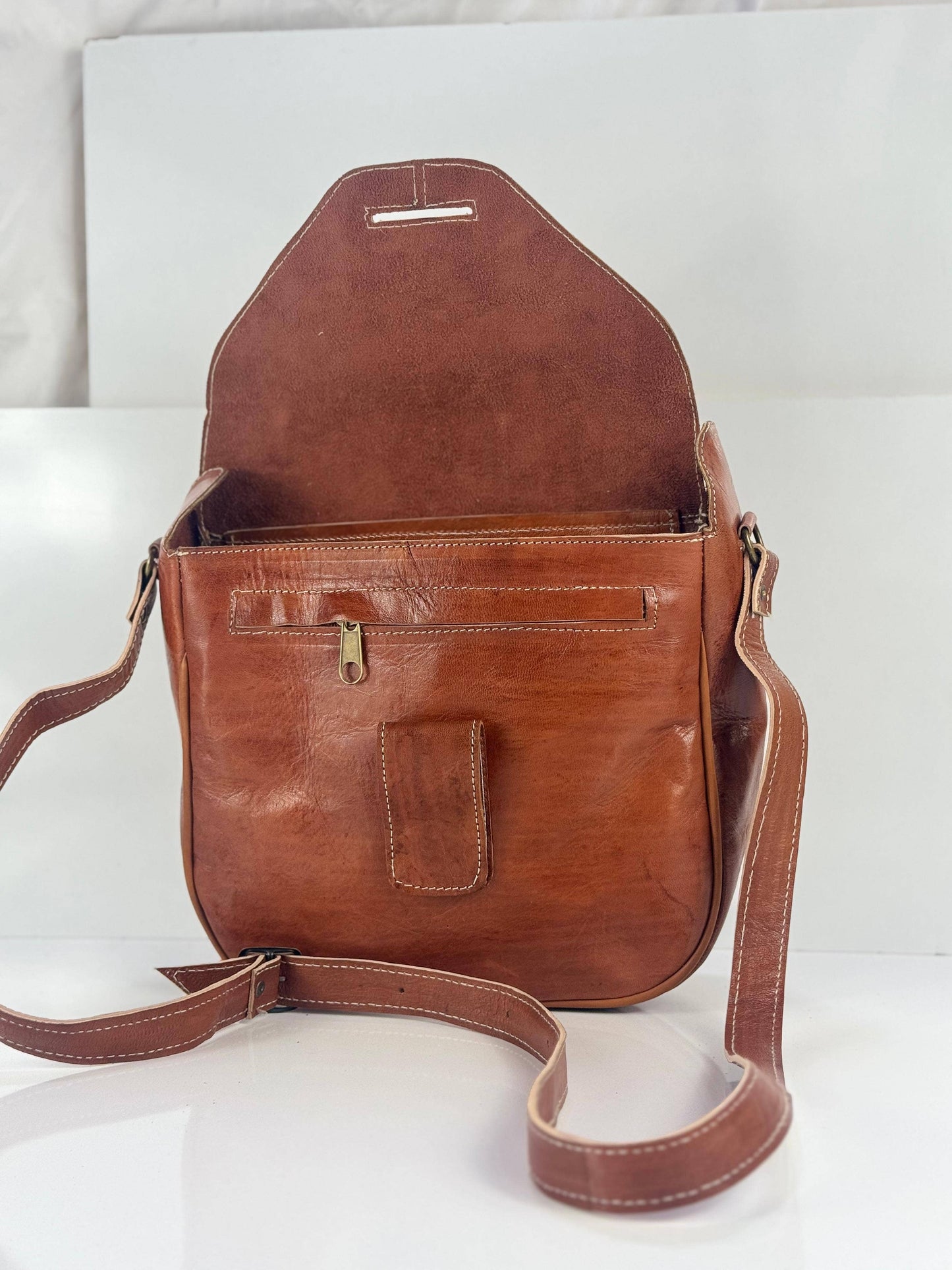 leather crossbody satchel