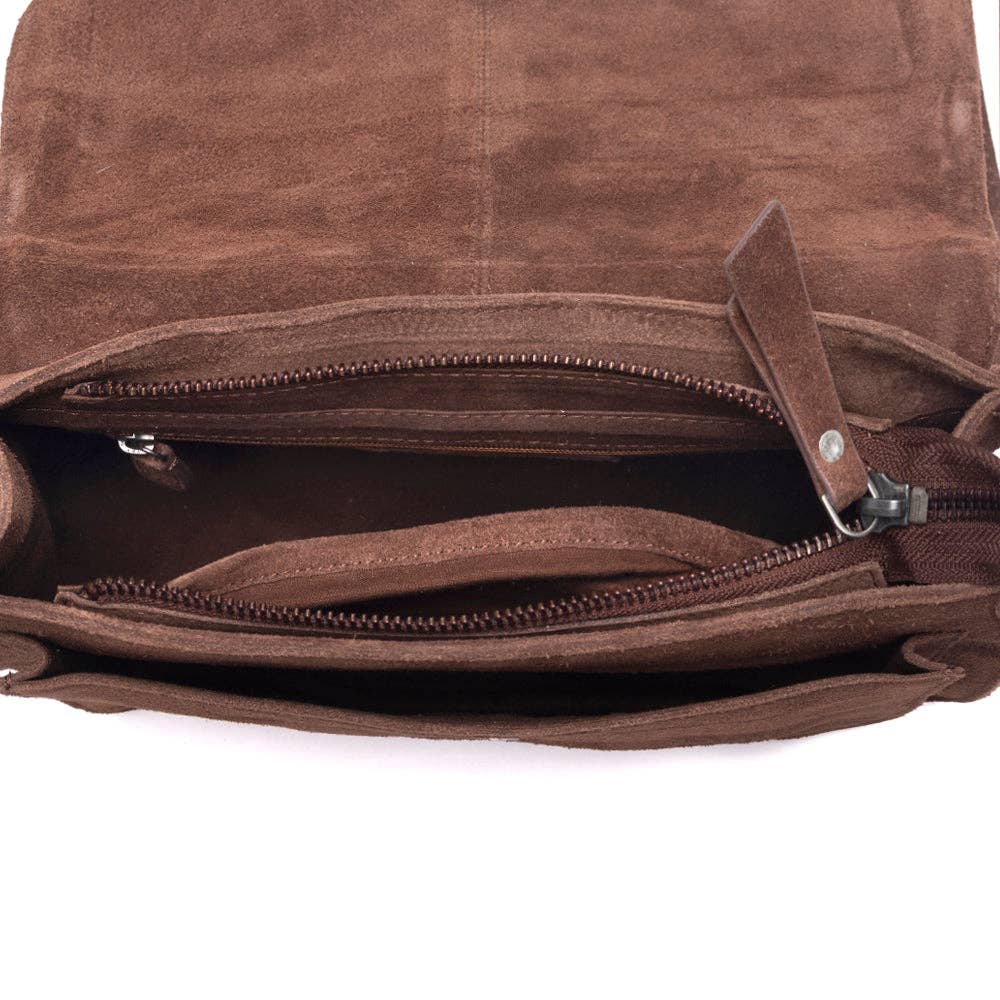 Leather Boot Embroidered Bag