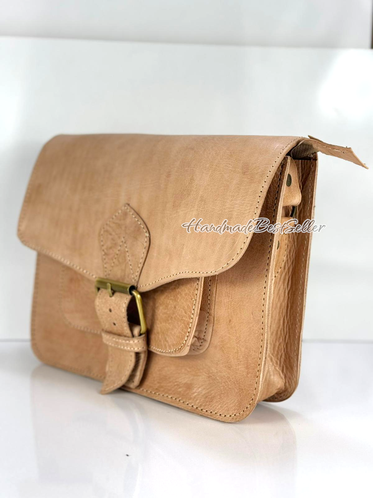 leather buckle bag