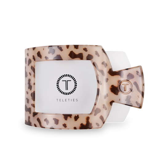 blonde tortoise flat square clip