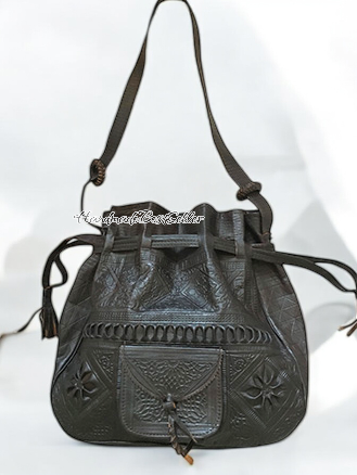 tooled leather bag