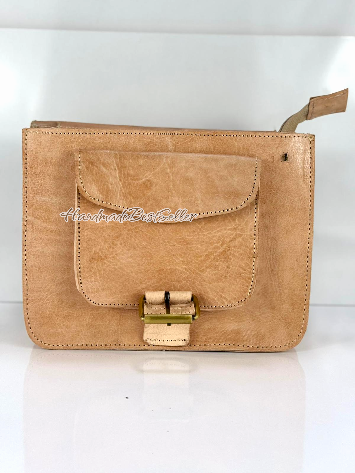 leather buckle bag
