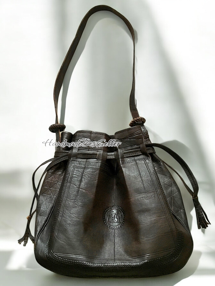 tooled leather bag
