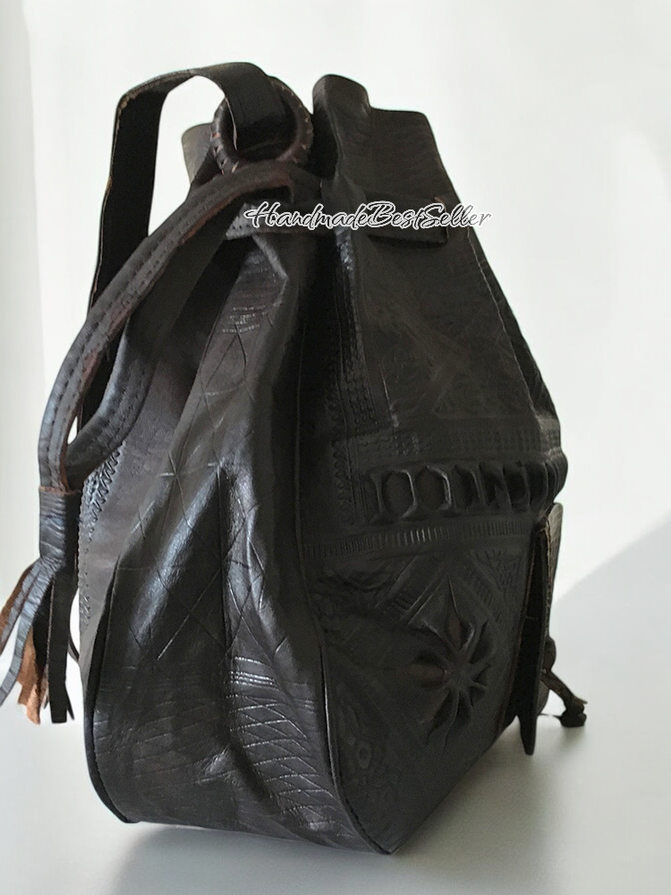 tooled leather bag