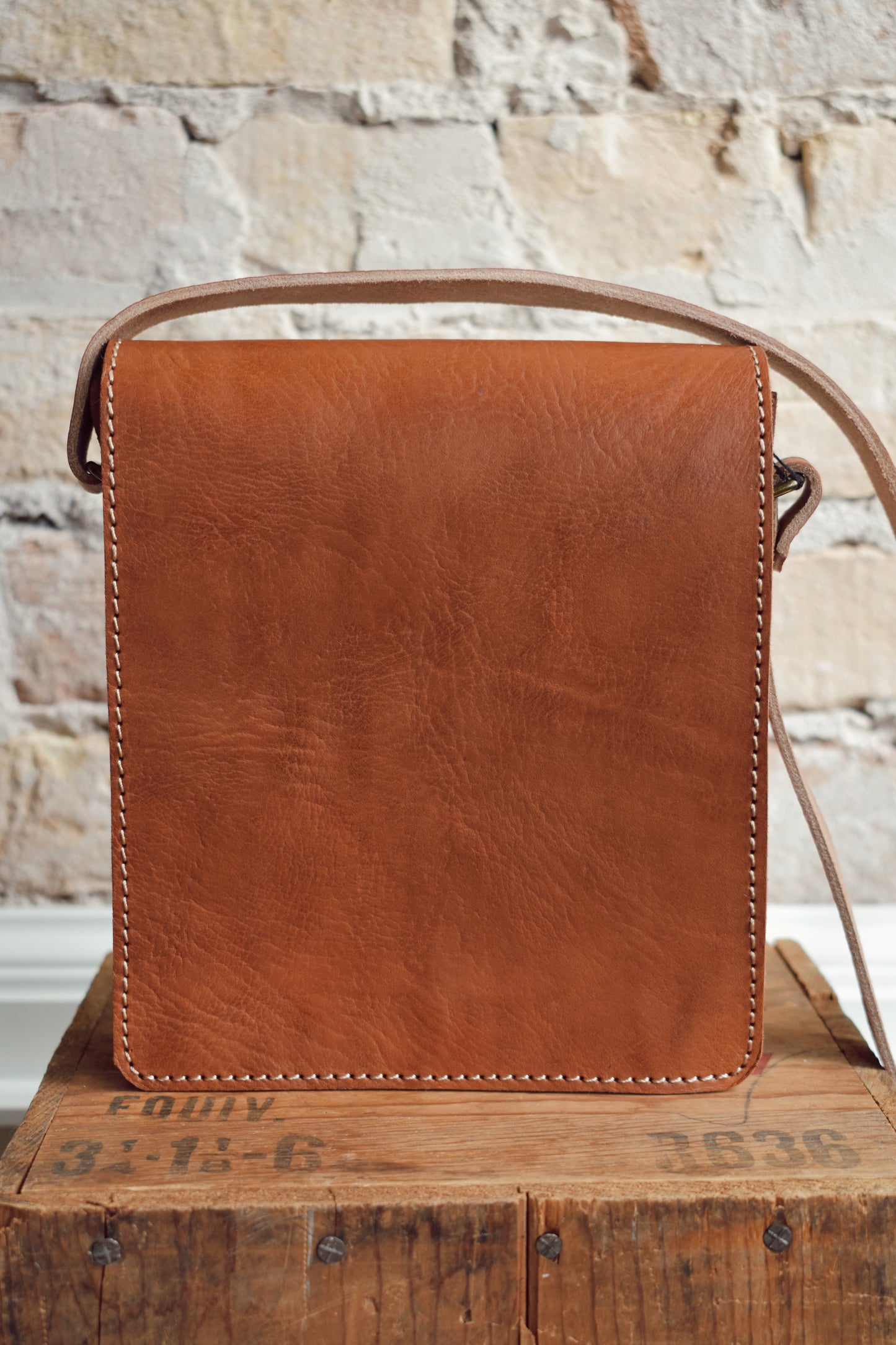 Moroccan leather satchel