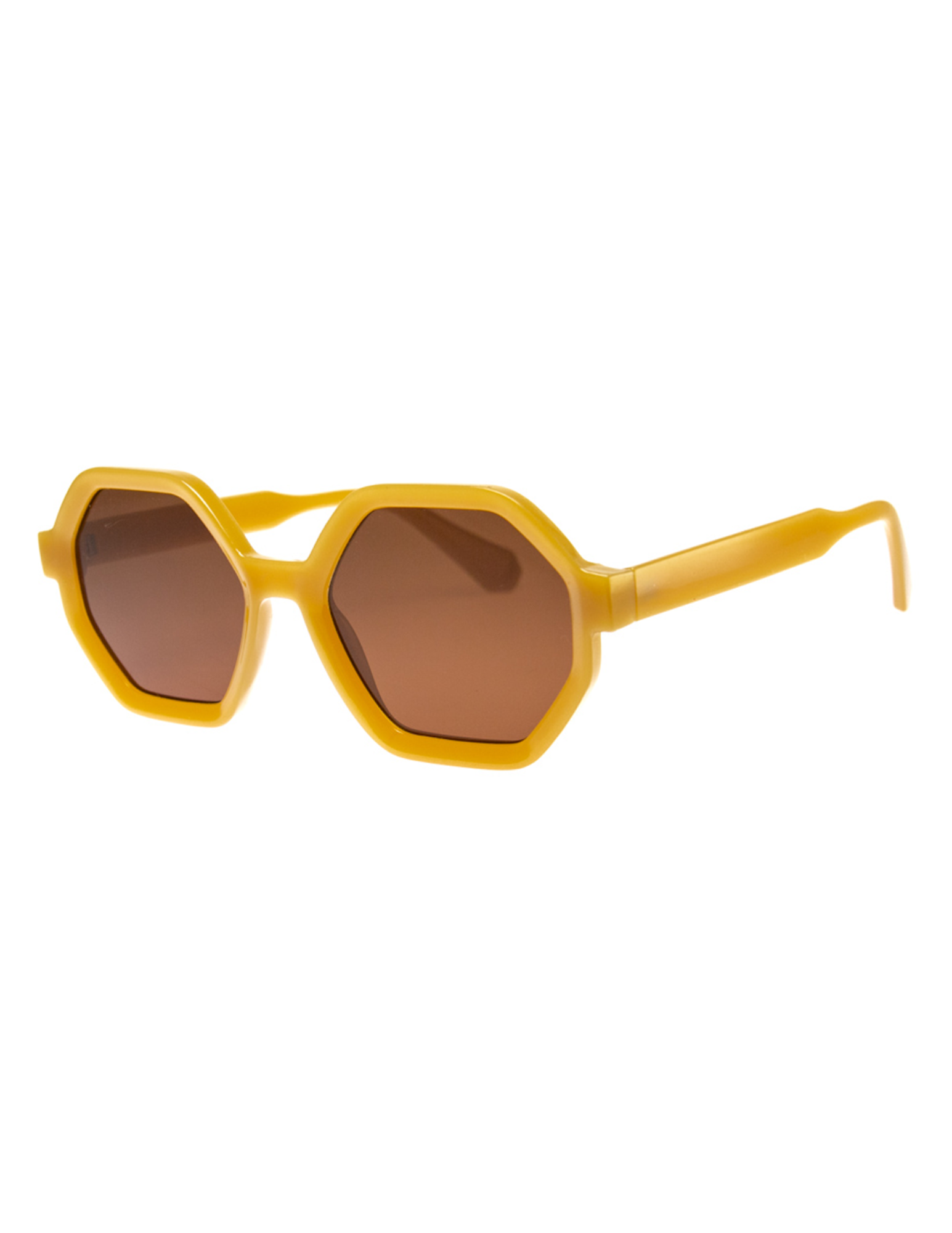 A.J. Morgan Yellow Vintage-inspired, geometric frames providing UV400 lens protection and impact-resistant lenses. Unisex