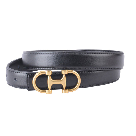 bit buckle leather belt