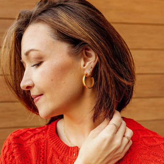 statement hoop earrings