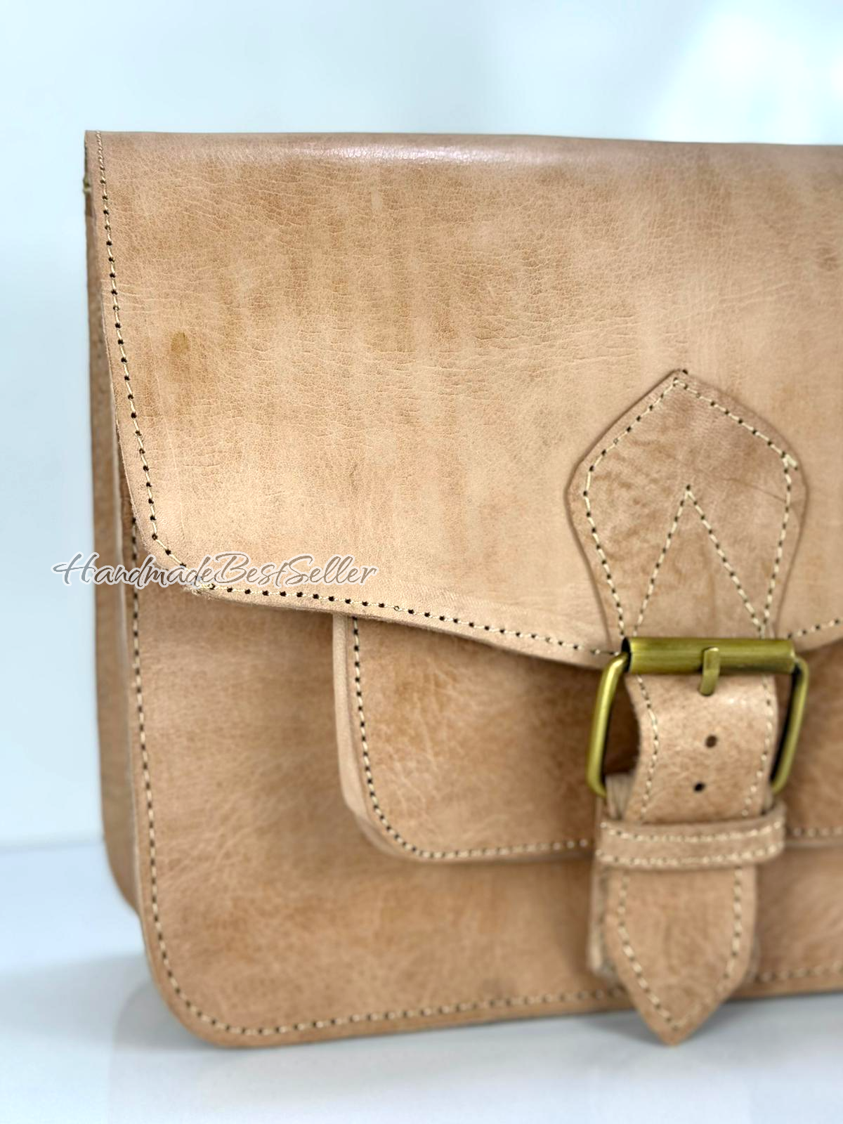 leather buckle bag