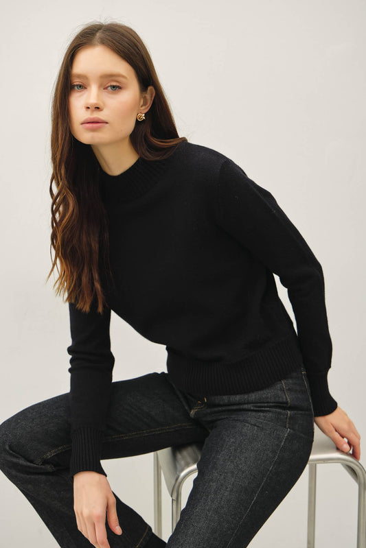 classic mockneck sweater