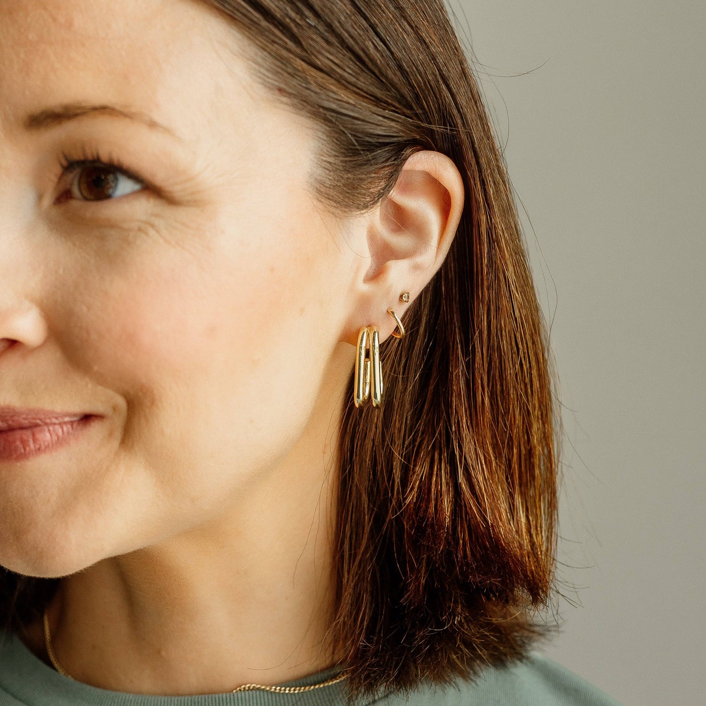 double hoop earrings