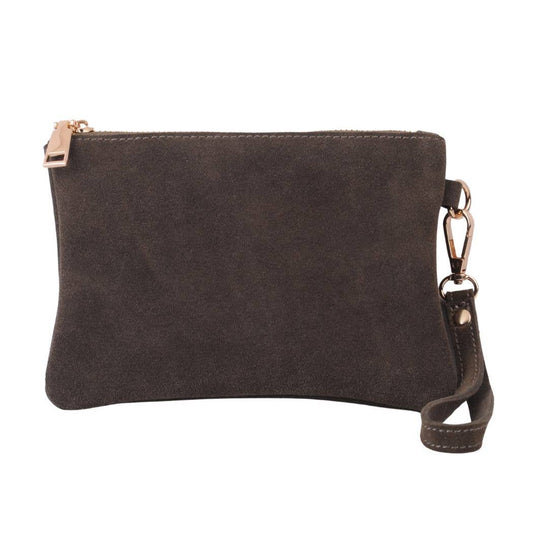suede wristlet