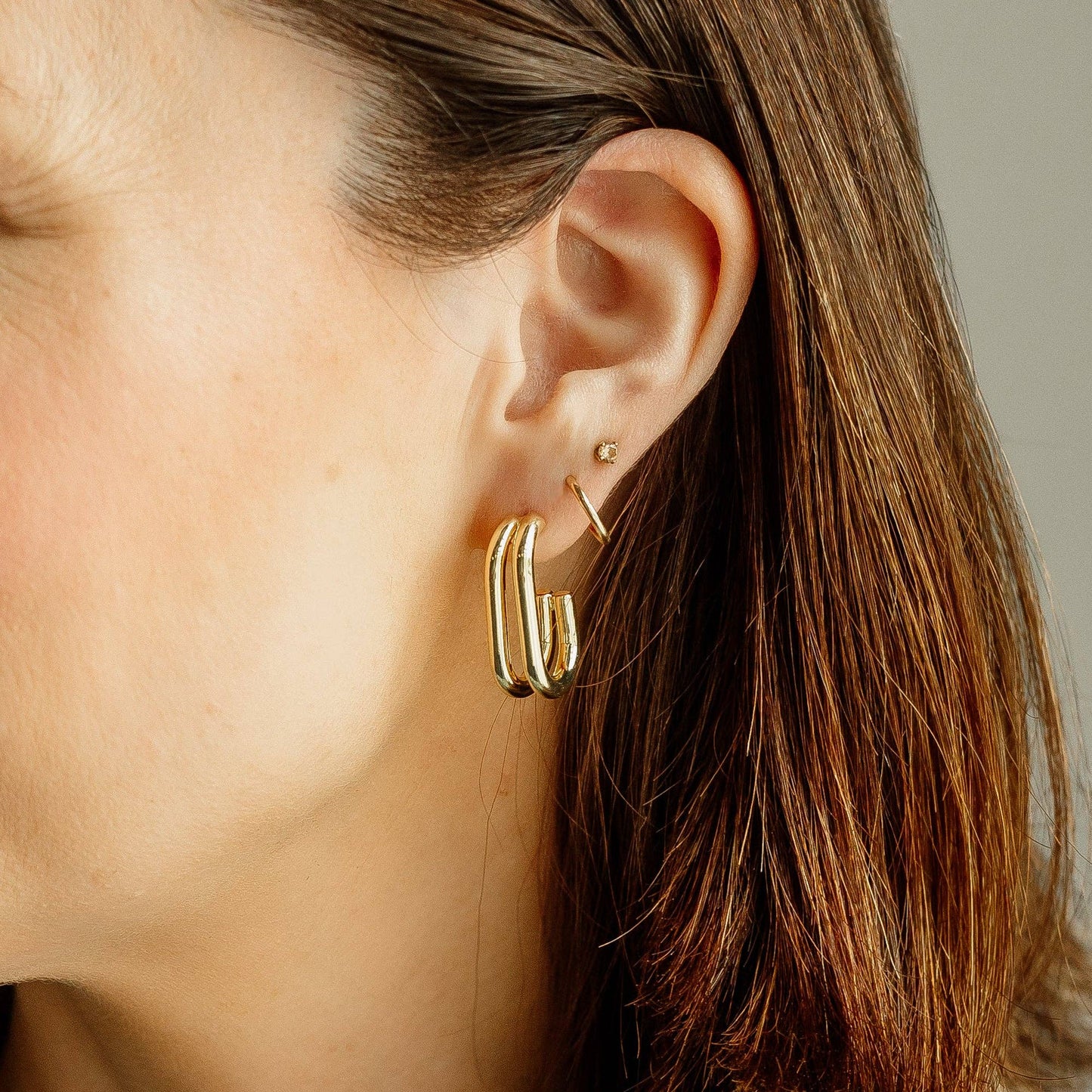 double hoop earrings