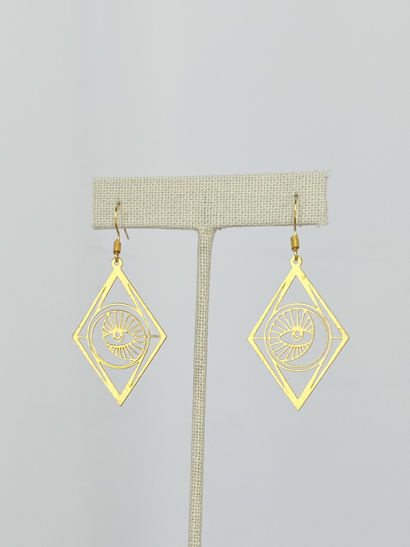 lunar evil eye moon light weight earrings usa online boutique jewelry