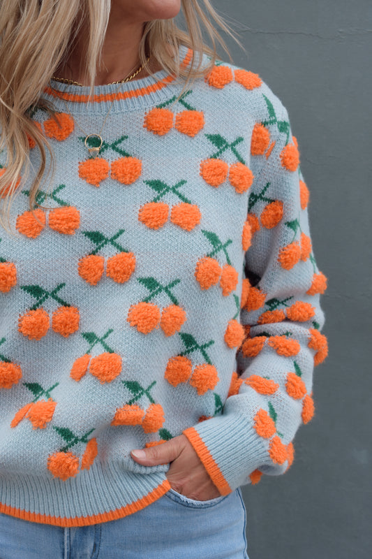 fuzzy cherry's sweater