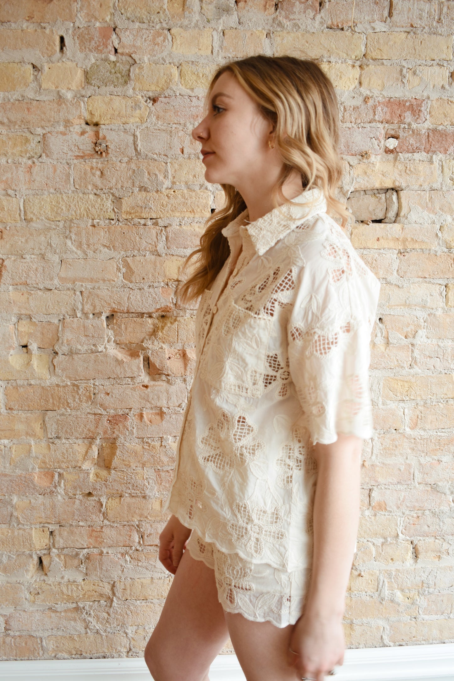 embroidered button down