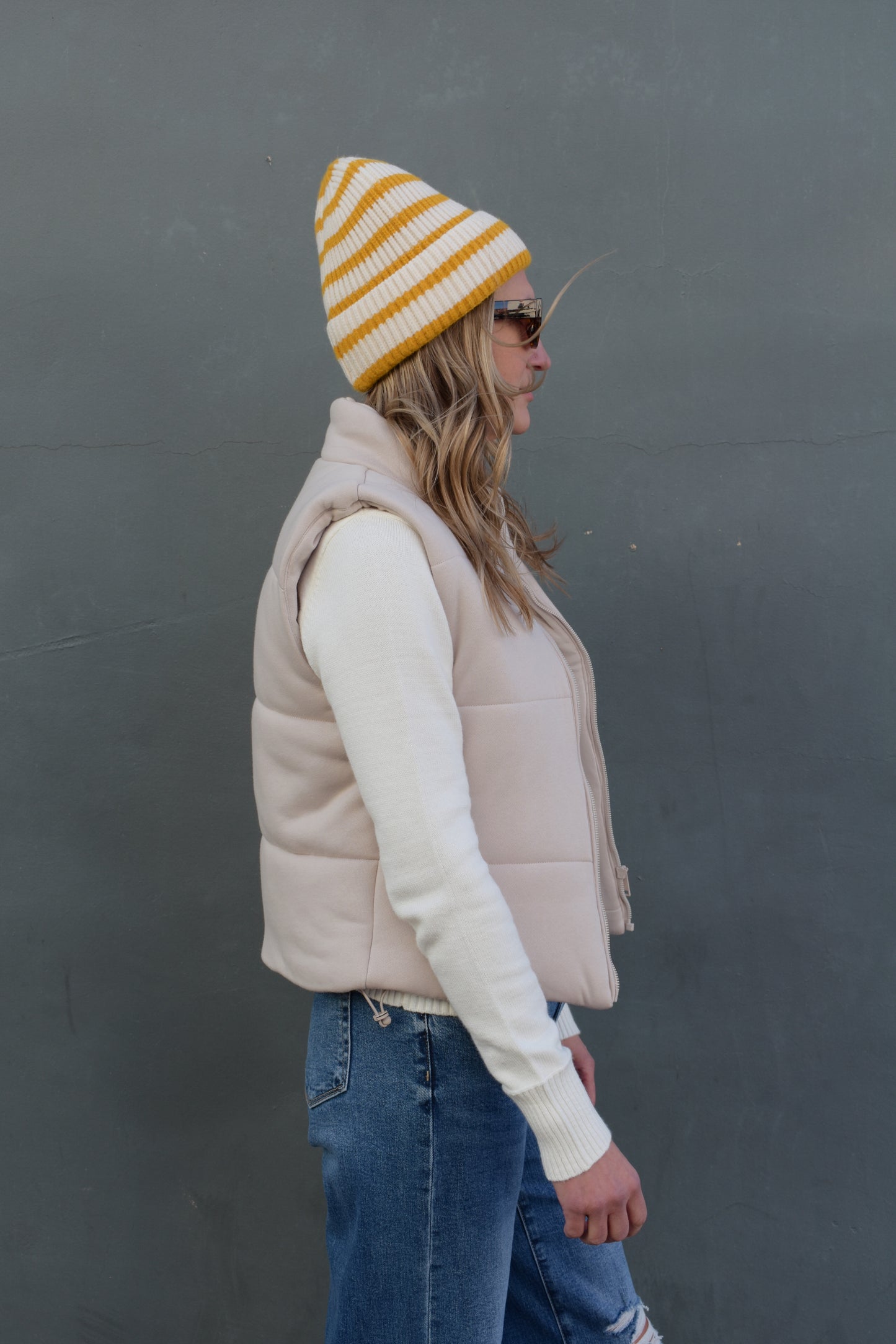 jersey puffer vest