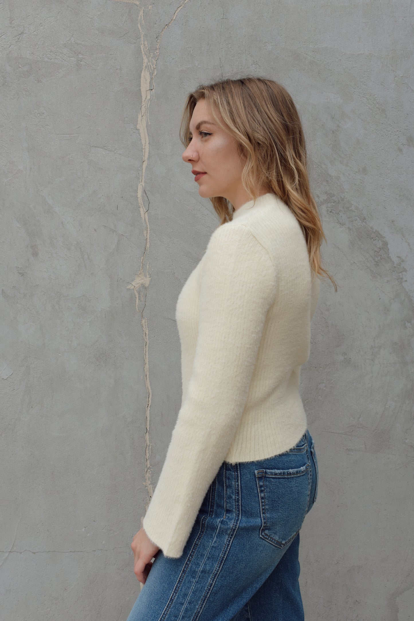 soft bell cropped sweater