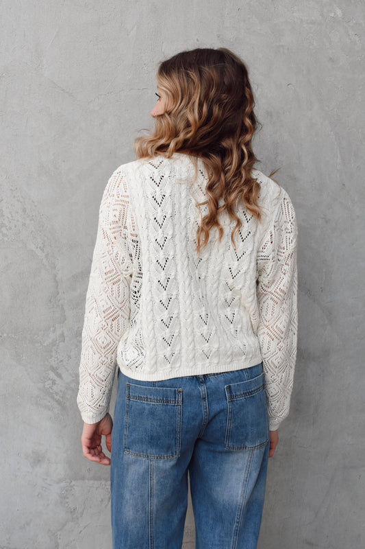summer cable cardigan