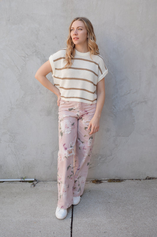 romantic rose jeans
