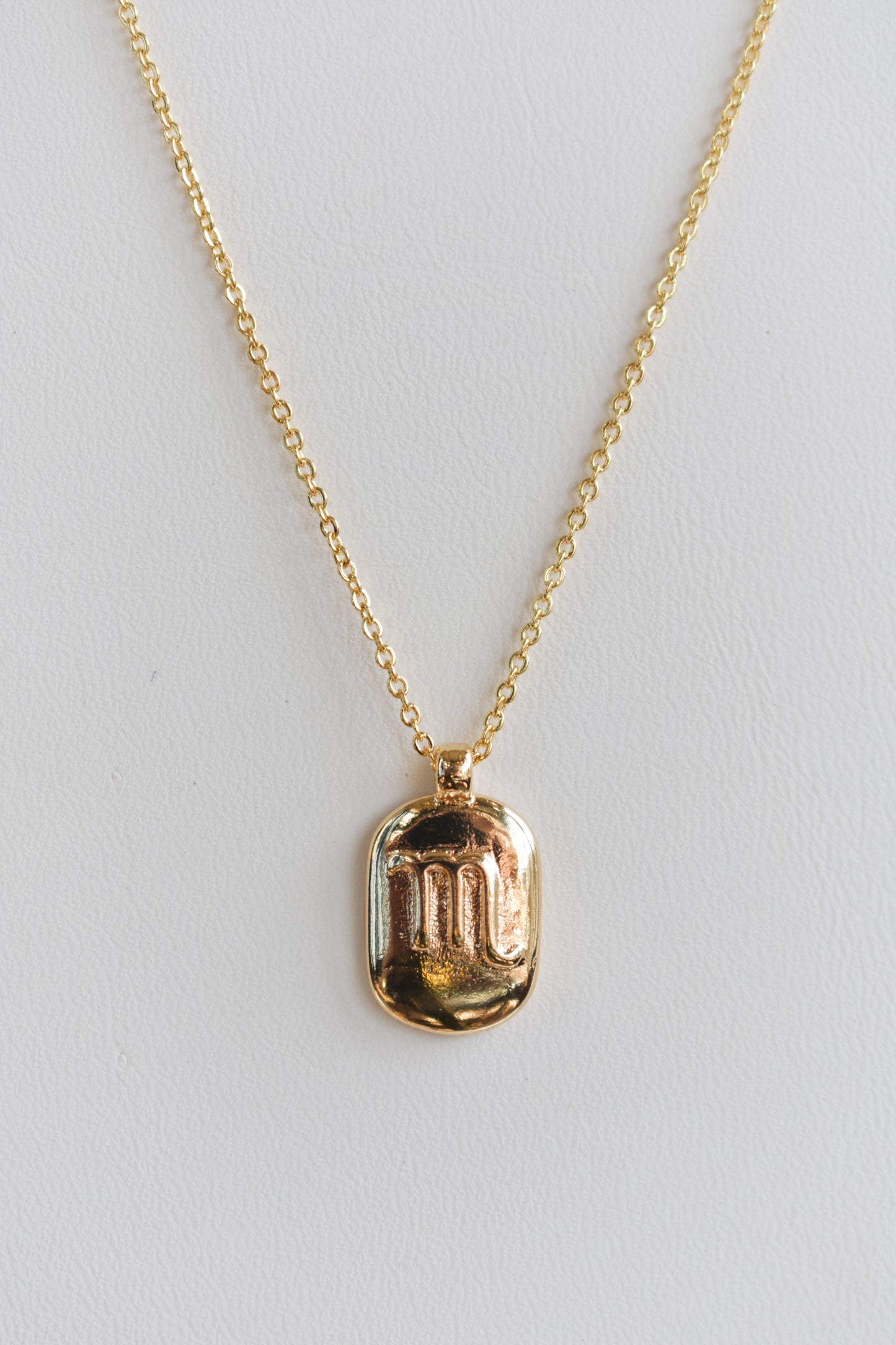 revival made goods minimalist astrologer zodiac sign gold plated necklace scorpio