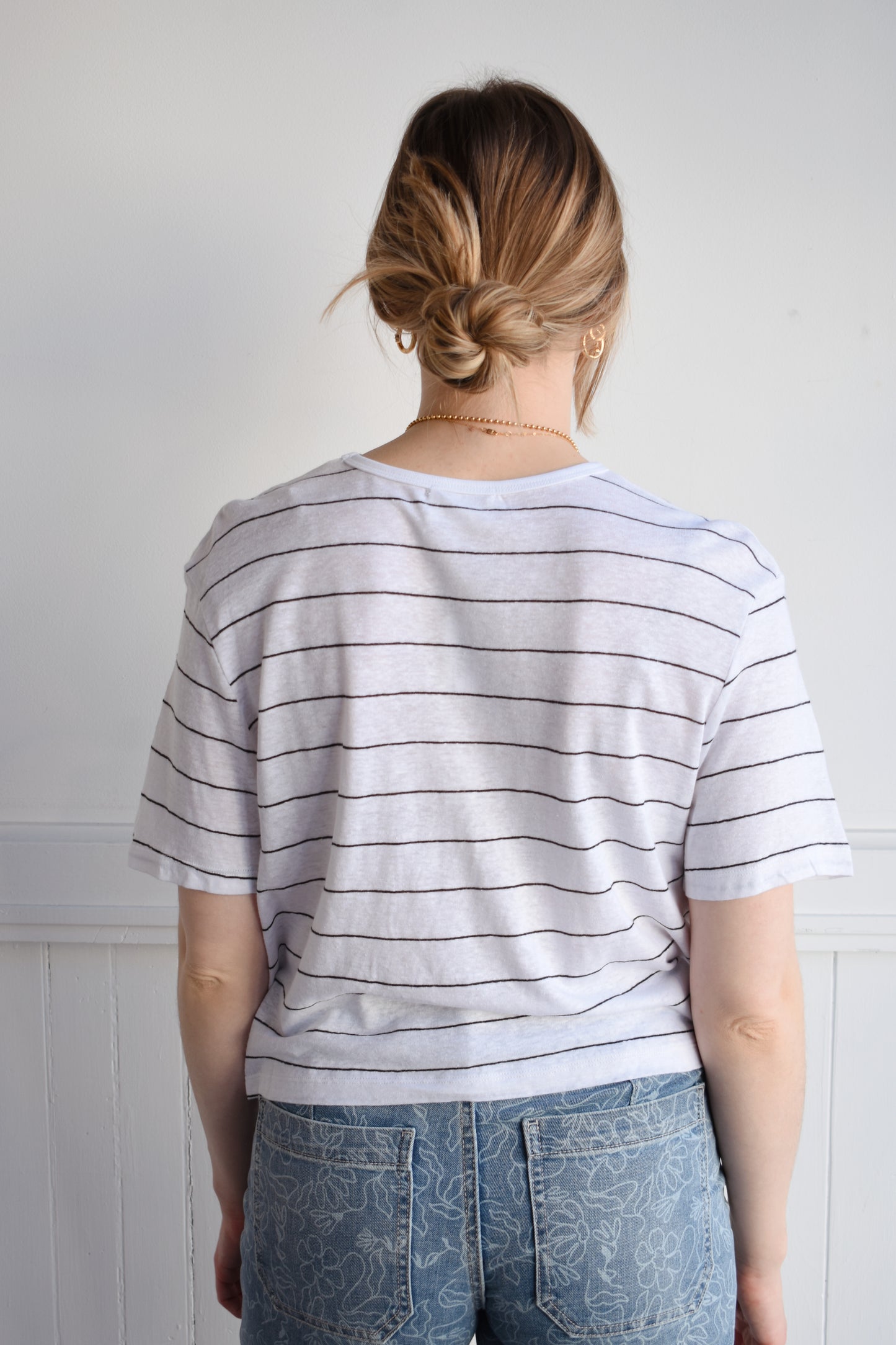 striped linen tee