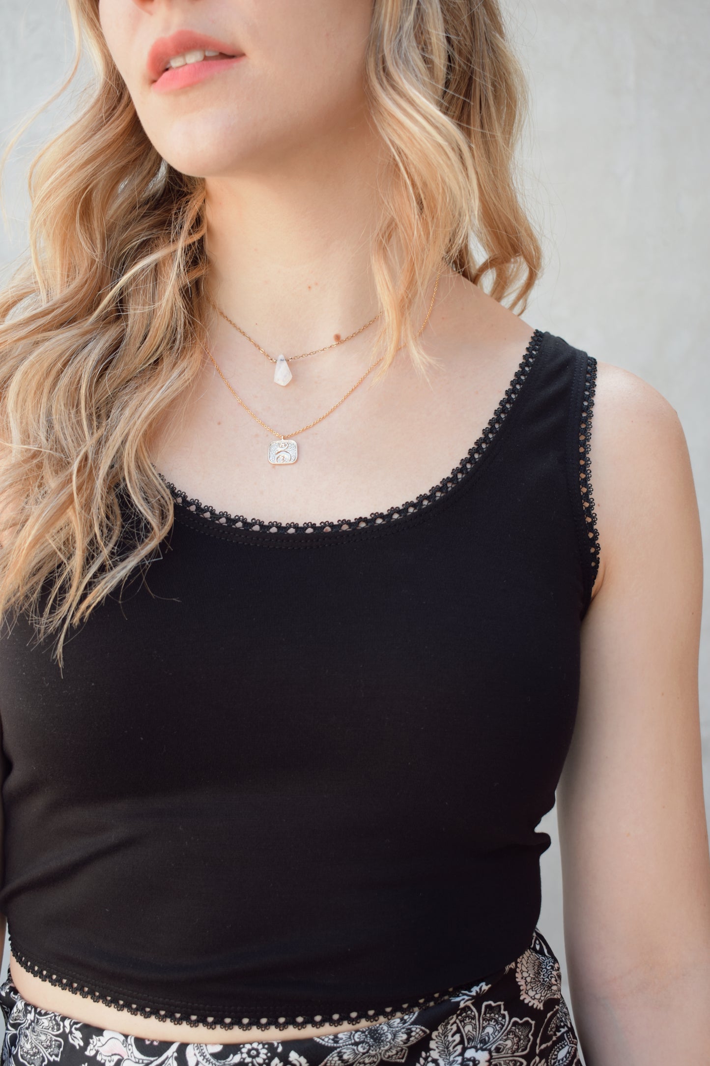 poppy cropped tank