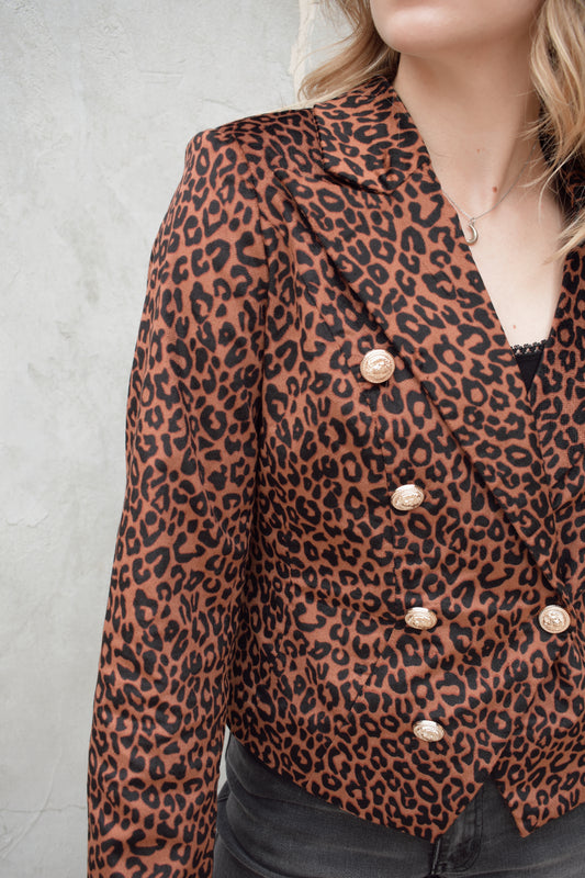 leopard blazer