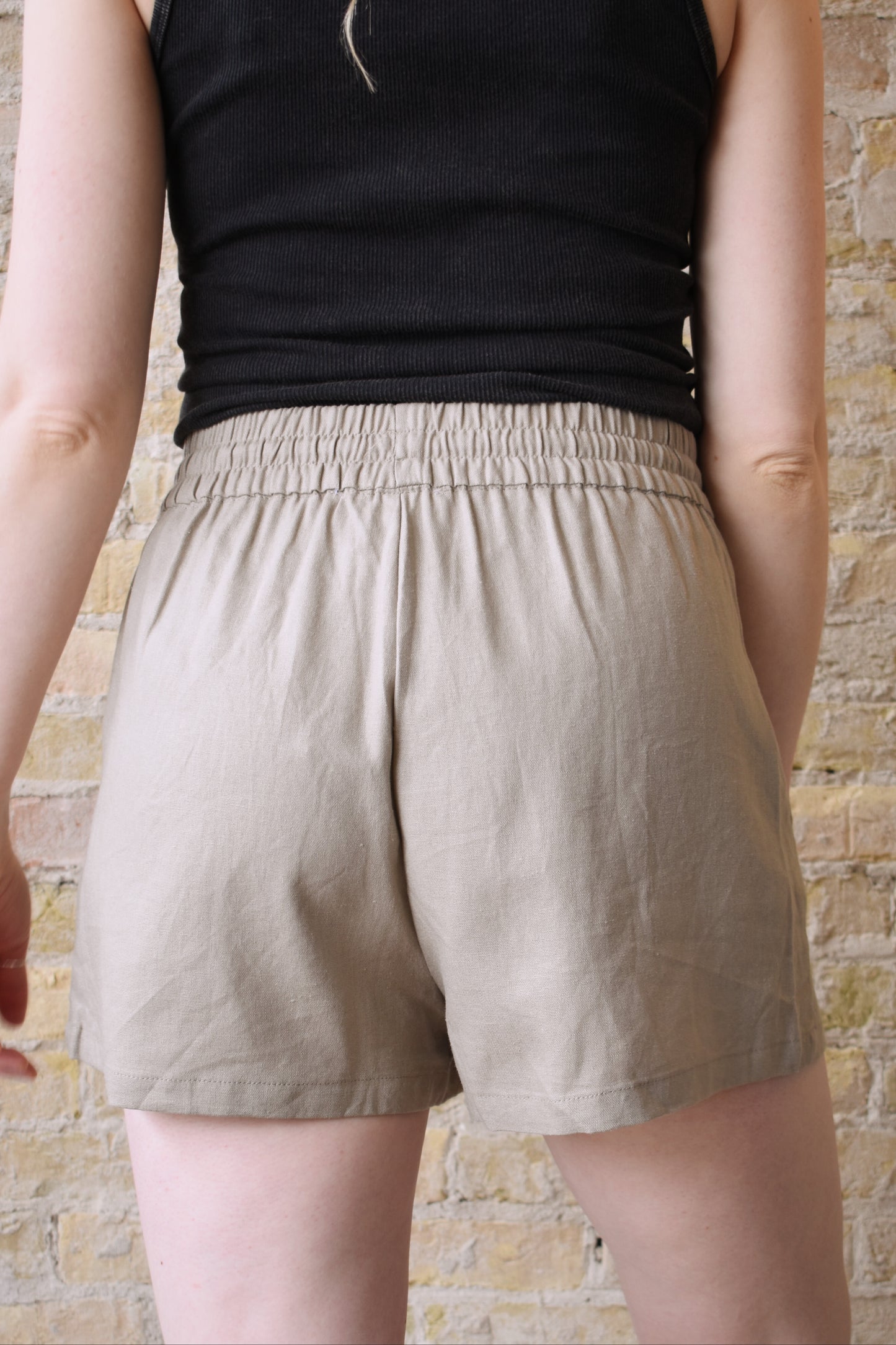 linen blend shorts