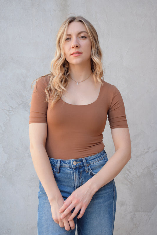 half sleeve crop top