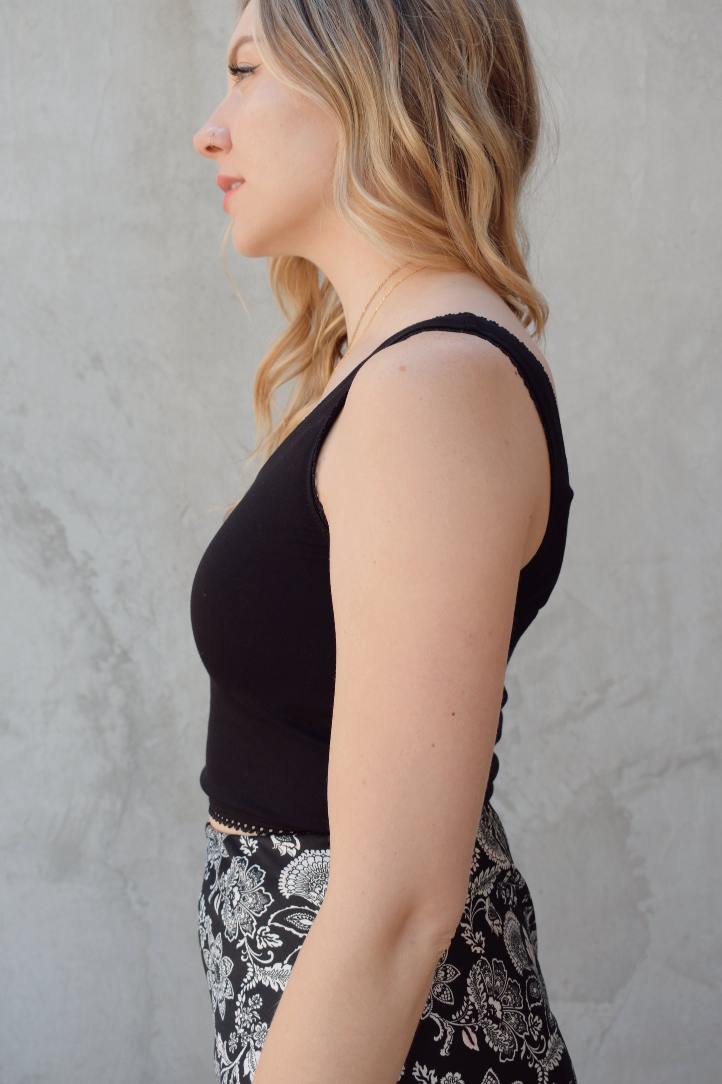 poppy cropped tank