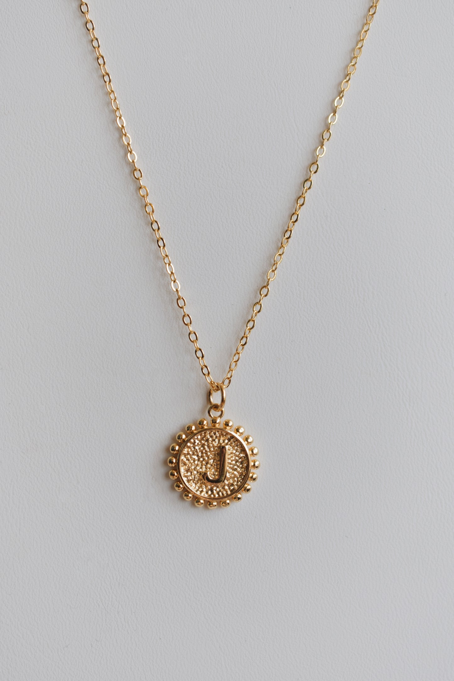 revival made goods initial alphabet pendant gold plated necklace us maker letter J