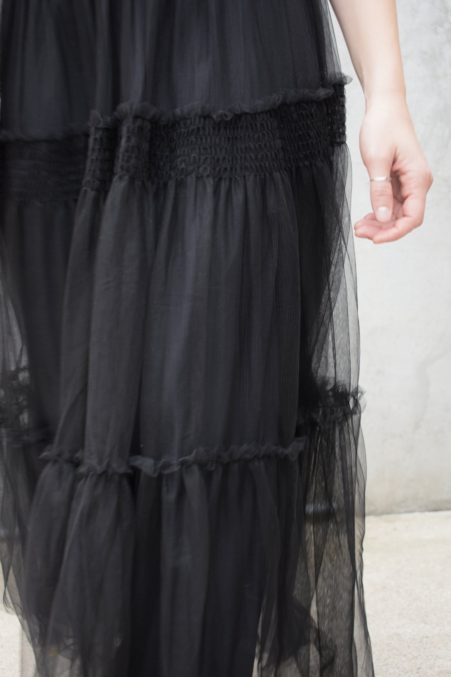 tulle maxi skirt