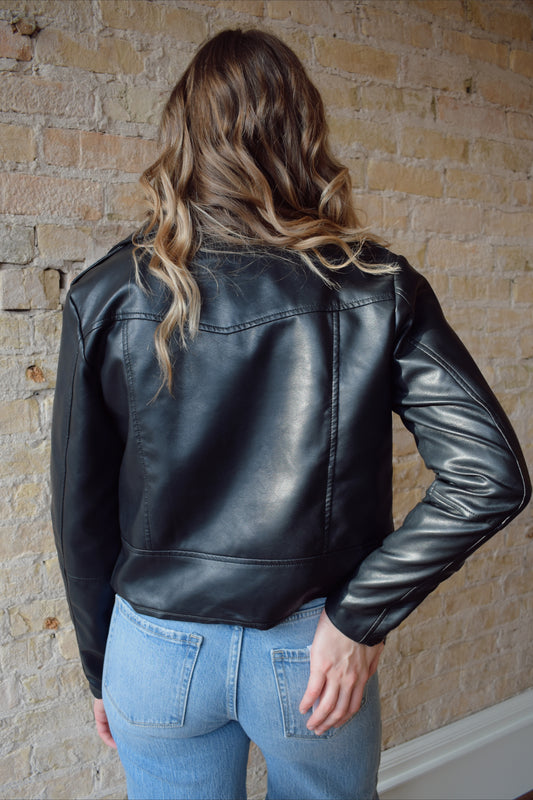 black moto jacket