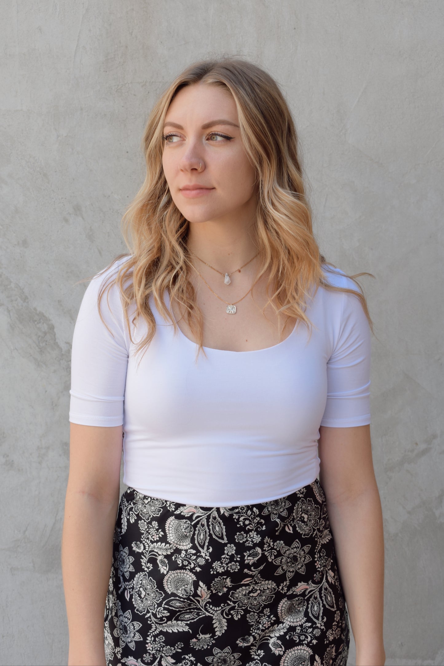 half sleeve crop top