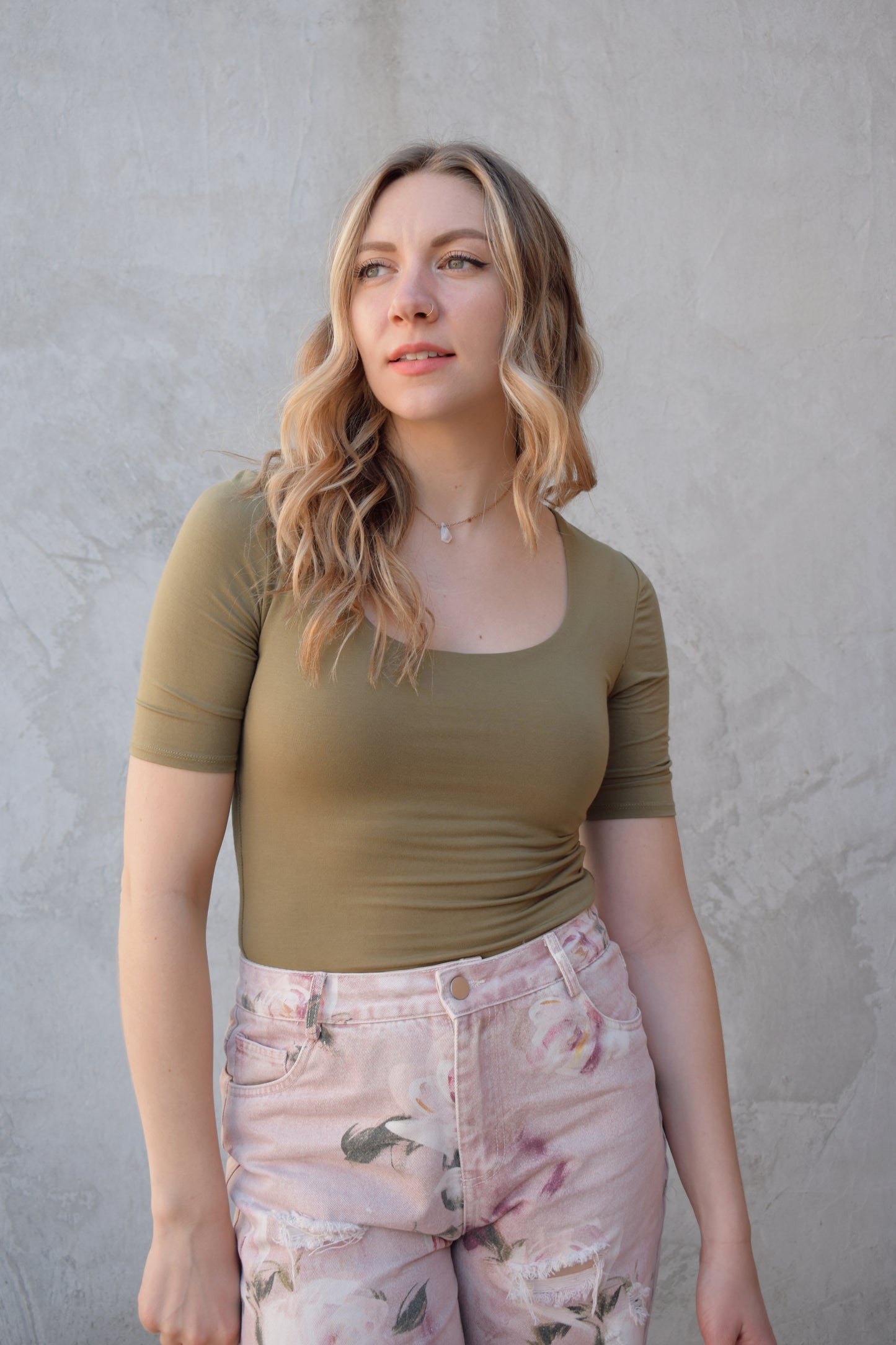 half sleeve crop top