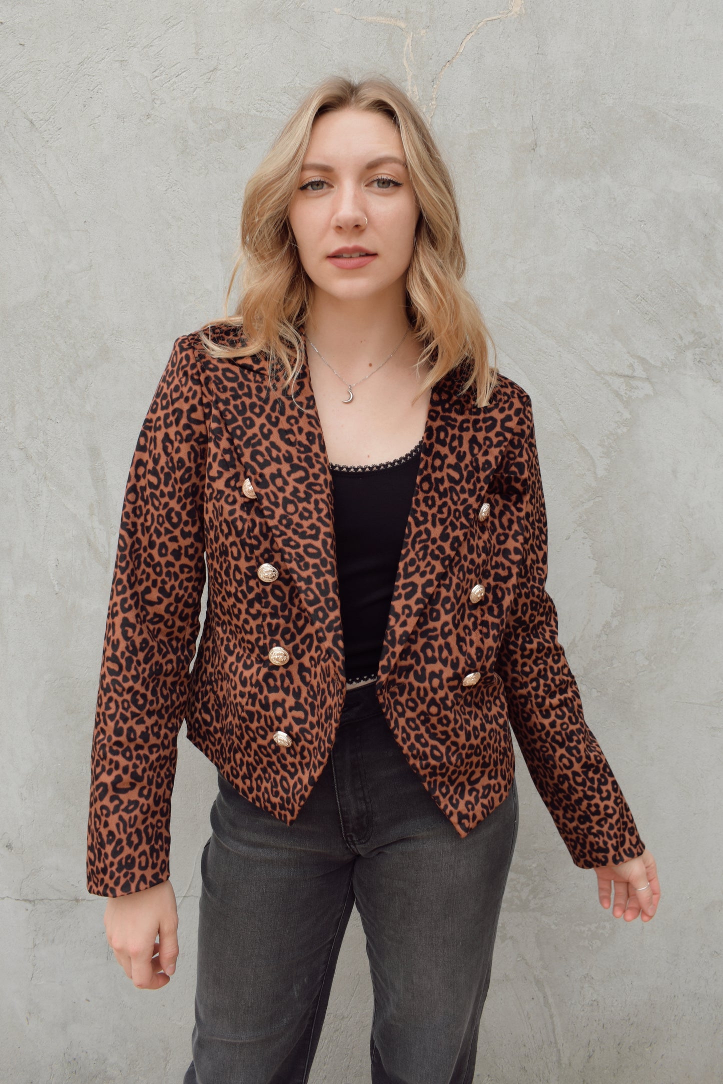 leopard blazer