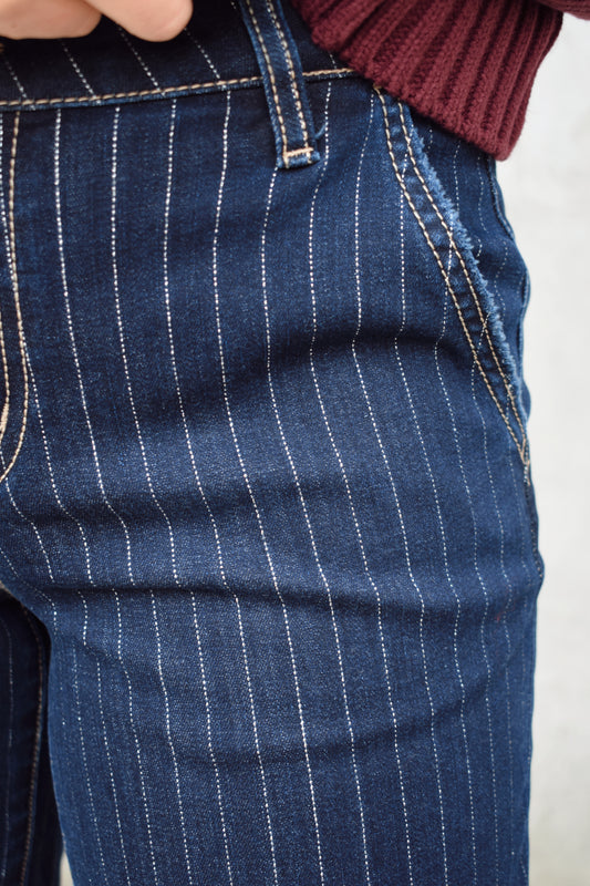 striped trouser jeans