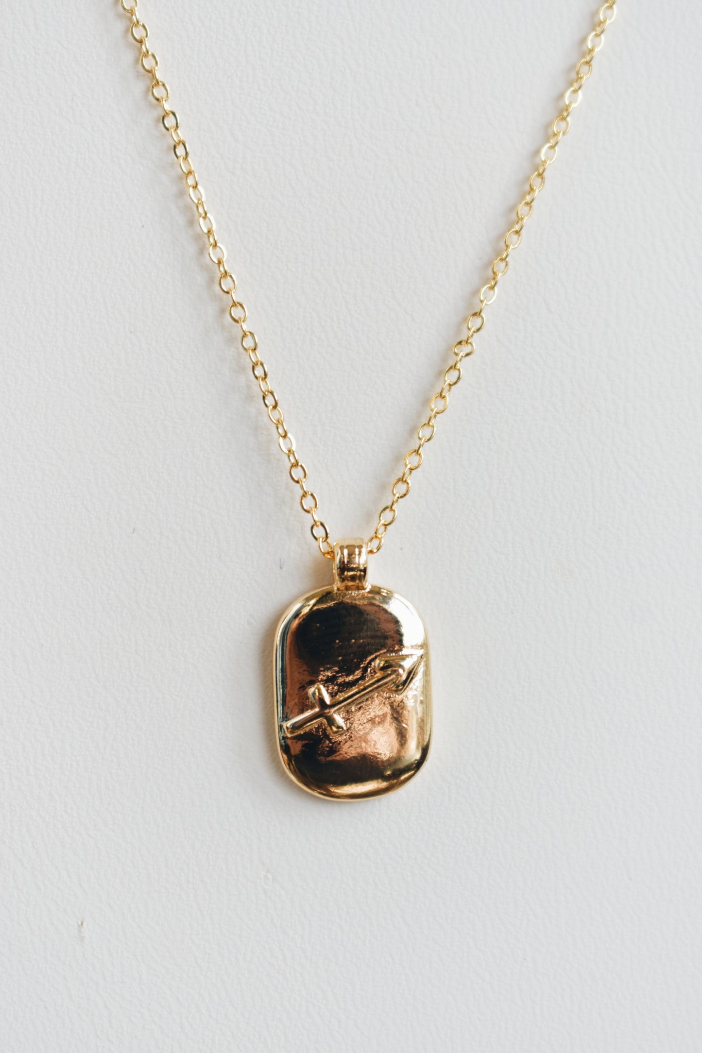 revival made goods minimalist astrologer zodiac sign gold plated necklace sagittarius