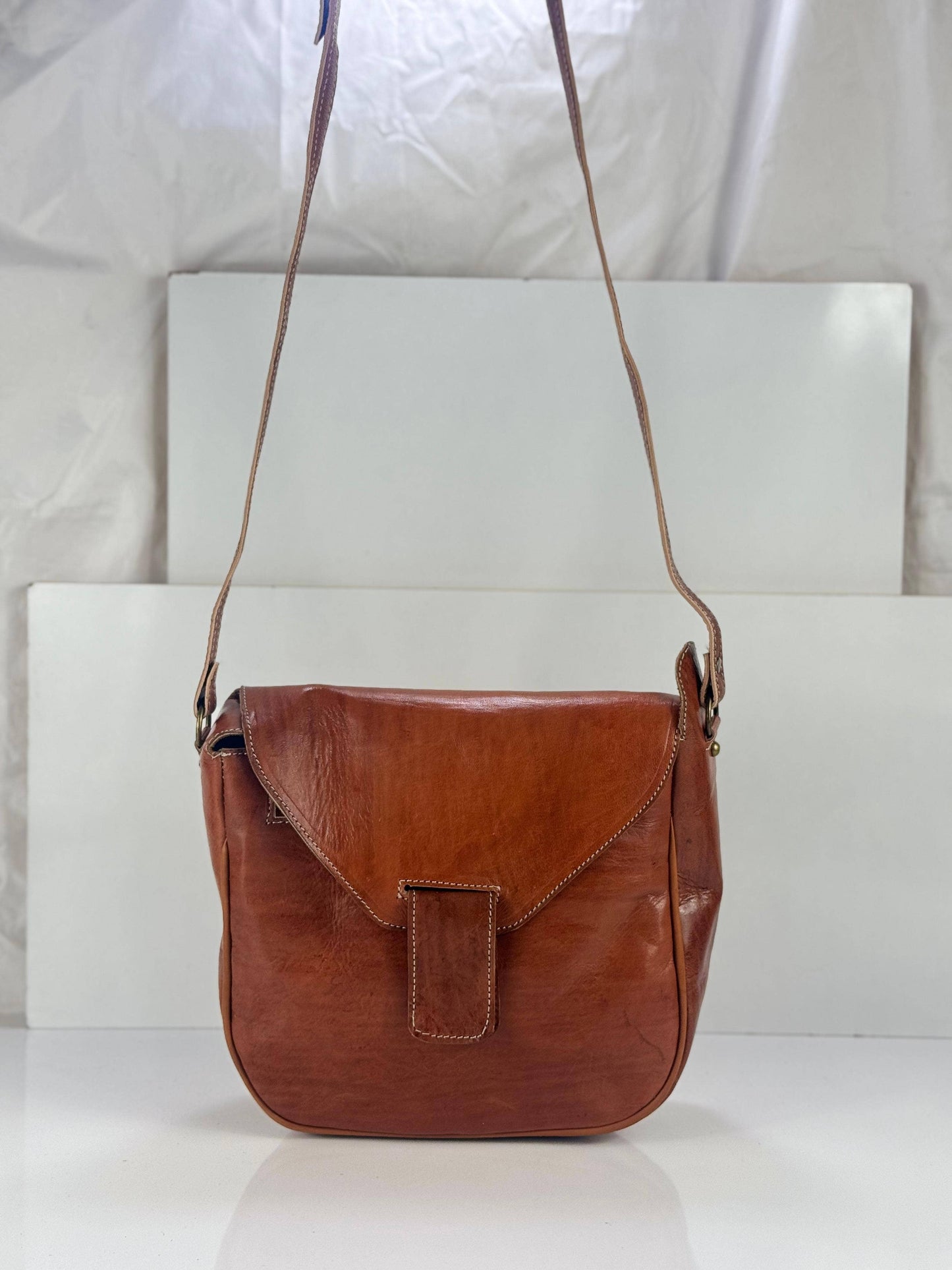leather crossbody satchel