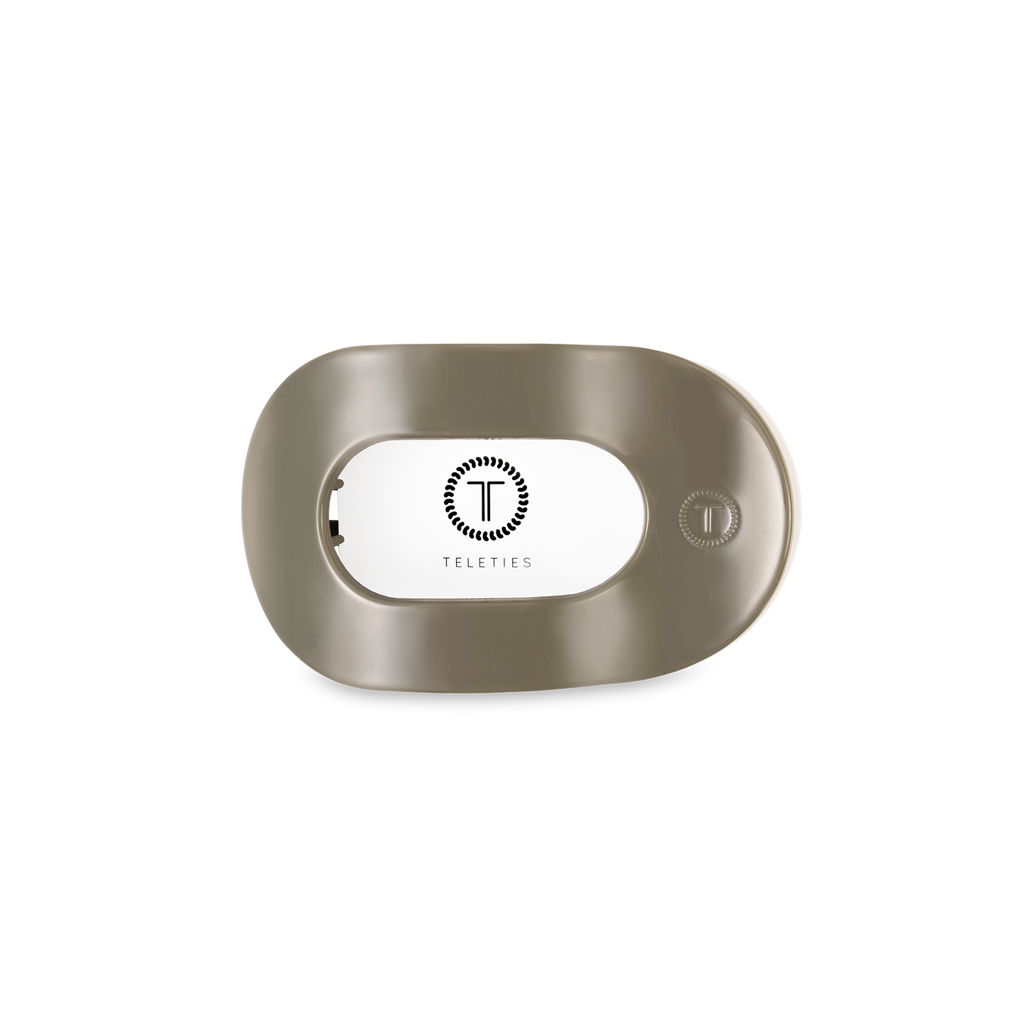 sage flat round hair claw
