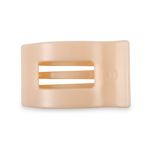 almond beige flat rectangle hair claw