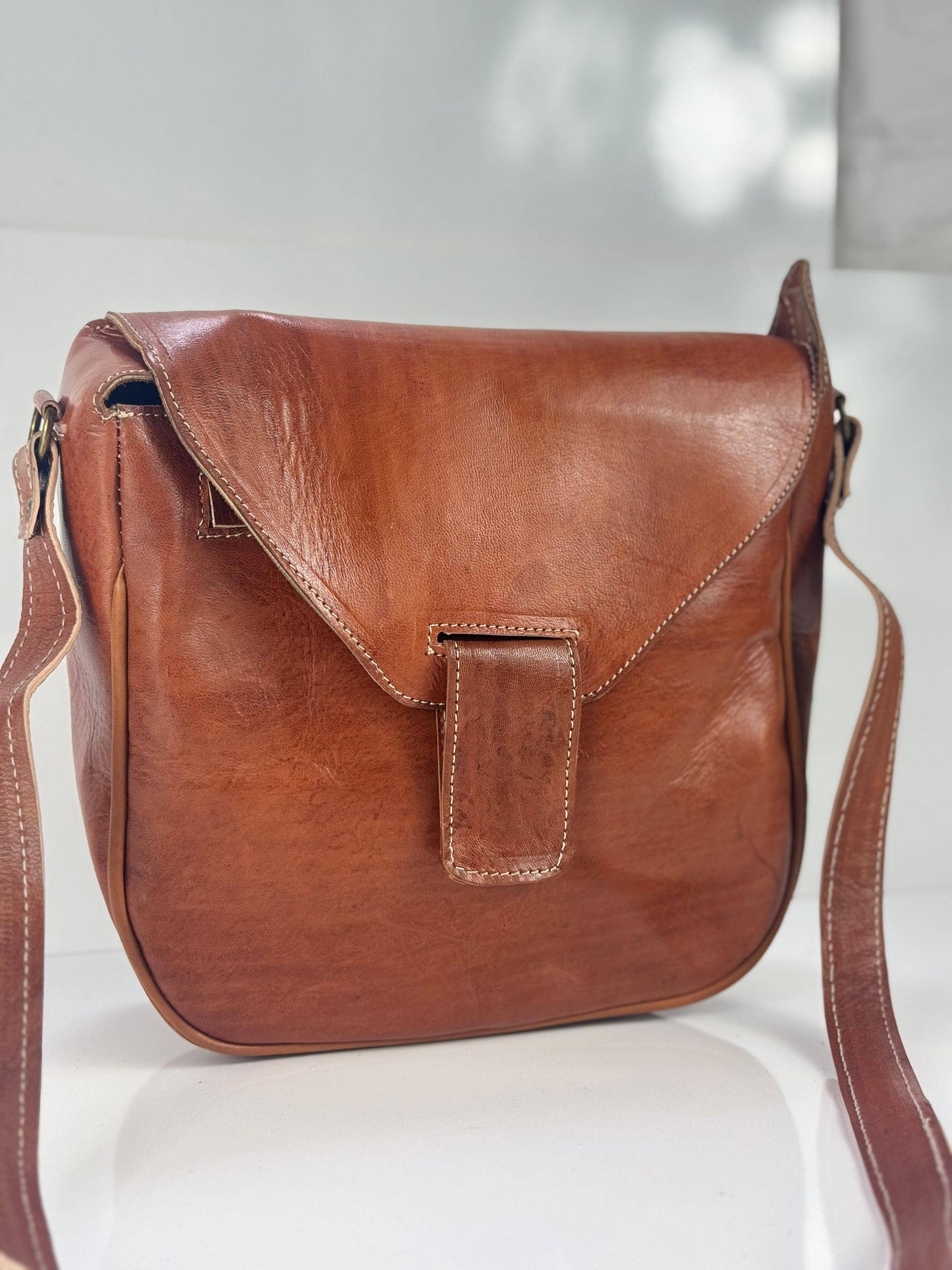 leather crossbody satchel
