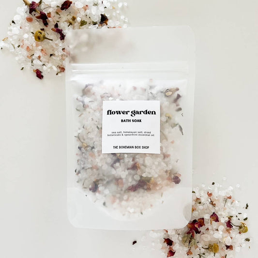 flower garden bath soak packet