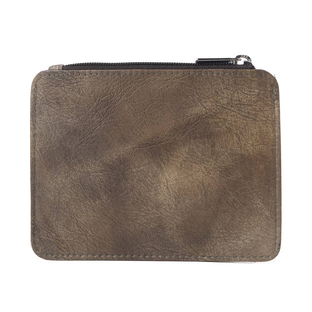 Embossed Leather Credit Card Holder