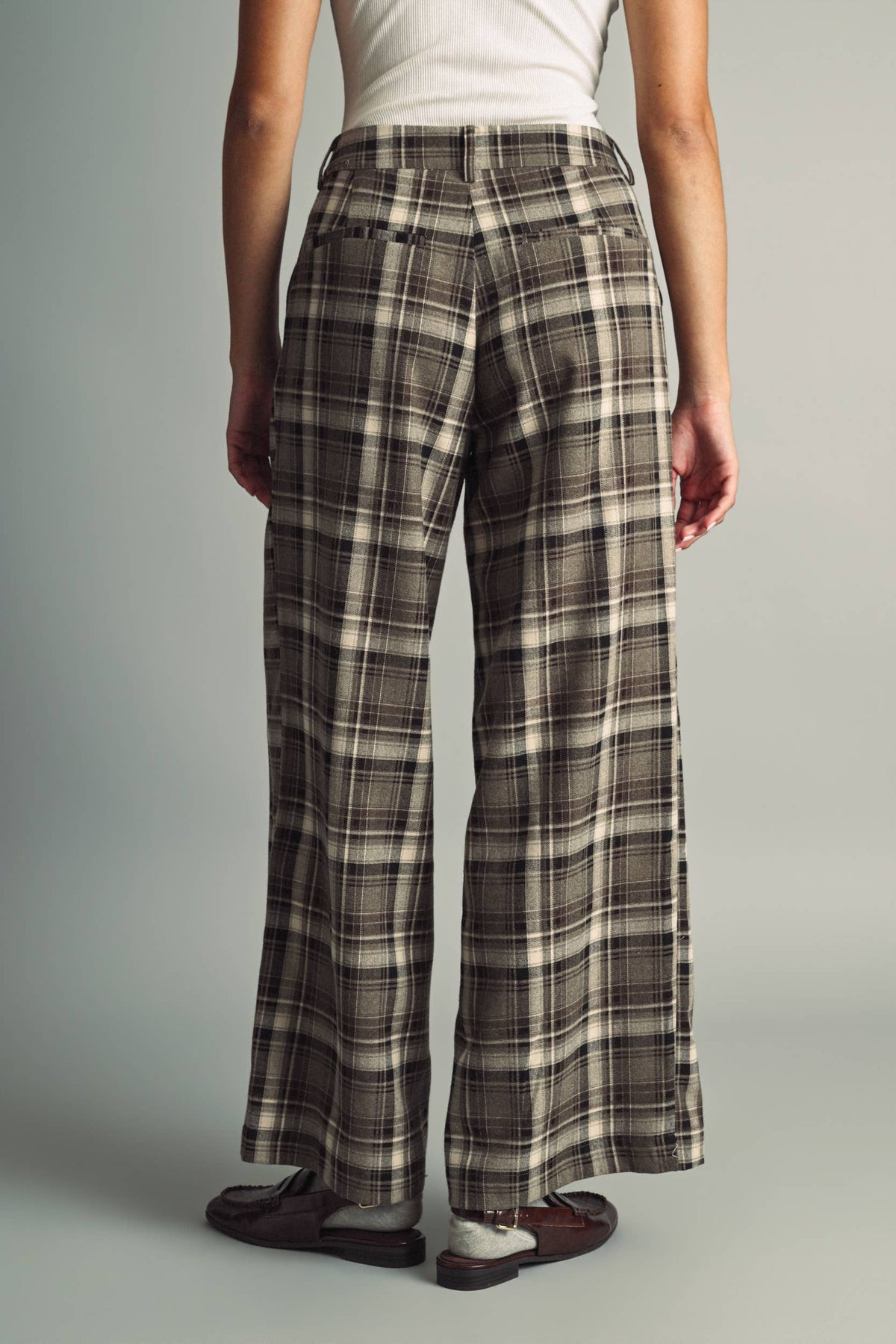 MIOU MUSE - P7535   PLAID PATTERN PANTS