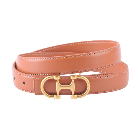 bit buckle leather belt